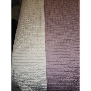 Home Reversible Quilted Blanket Silver And Lavender 87x84